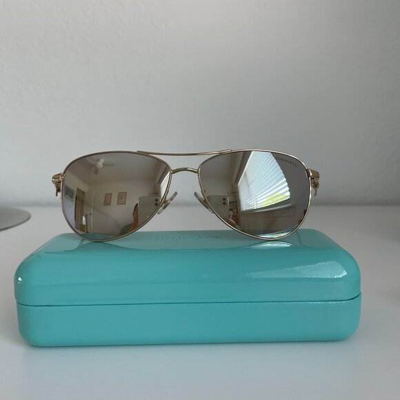 Tiffany & Co. TF3044 Mirrored Aviator Sunglasses - Picture 2 of 12